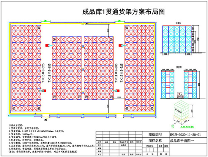 贯通货架成品库规划方案